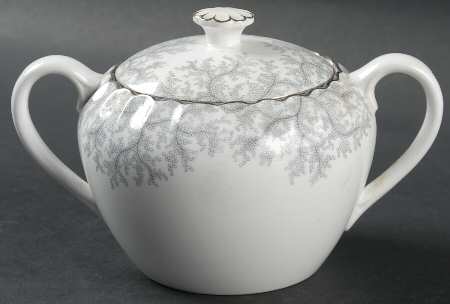 Gray Coral Sugar Bowl & Lid