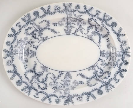 Gray Delhi 19" Oval Serving Platter