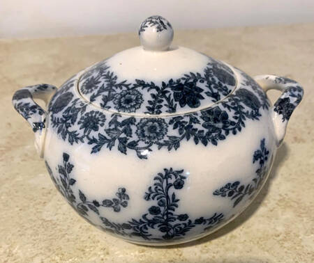 Gray Delhi Sugar Bowl & Lid