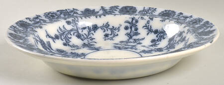 Gray Delhi Rim Soup Bowl