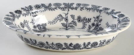 Gray Delhi 9" Oval Vegetable Bowl