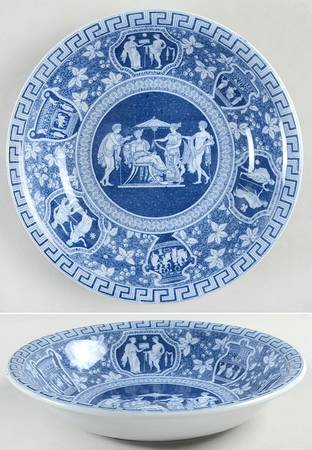 Greek Blue Coupe Soup Bowl