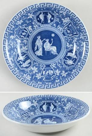 Greek Blue Coupe Soup Bowl
