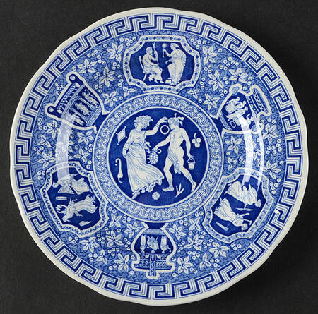 Greek Blue Bread & Butter Plate