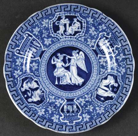 Greek Blue Bread & Butter Plate
