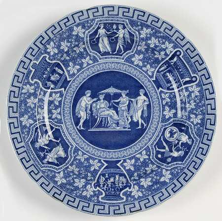Greek Blue Luncheon Plate