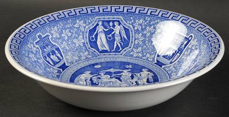 Greek Blue Coupe Soup Bowl