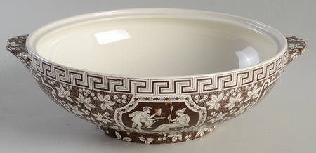 Greek Brown Round Vegetable No Lid