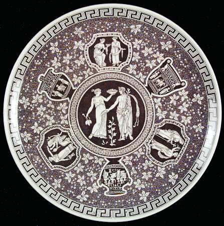 Greek Brown Luncheon Plate