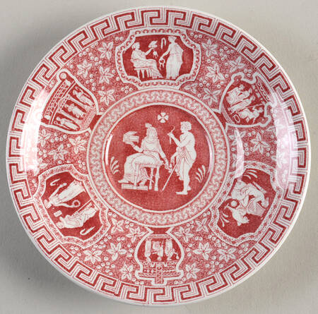 Greek Red Saucer