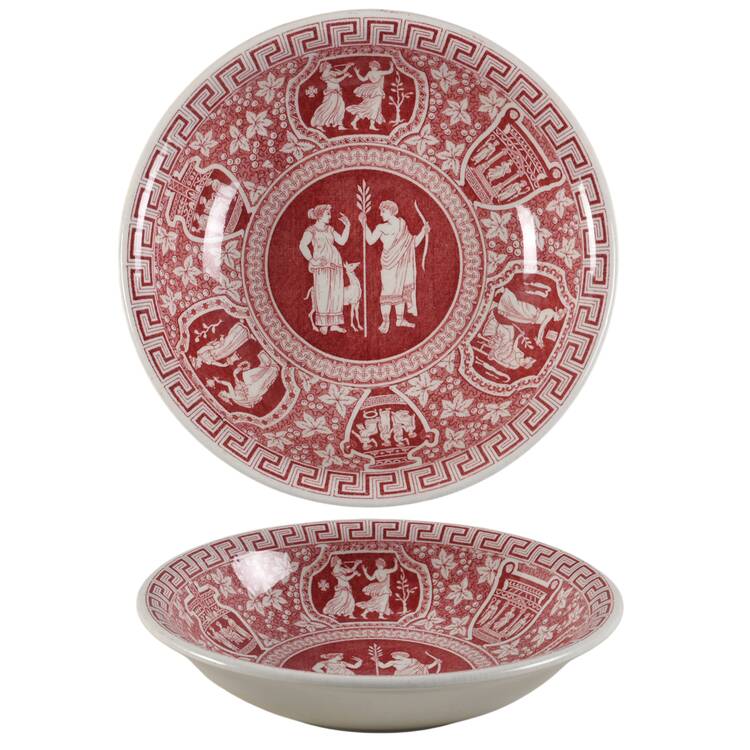 Greek Red Coupe Cereal Bowl