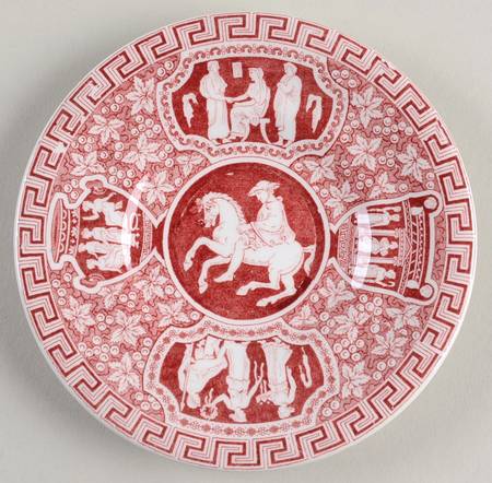 Greek Red Saucer for Demitasse Cup