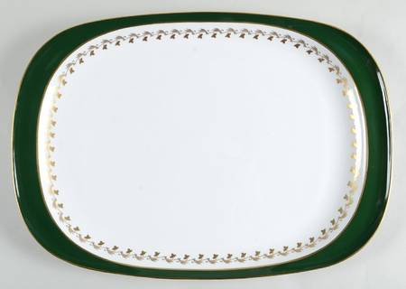 Green Velvet 16" Oval Serving Platter