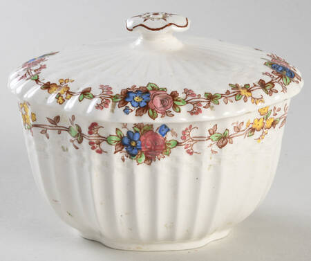 Hazel Dell Cream Sugar Bowl & Lid