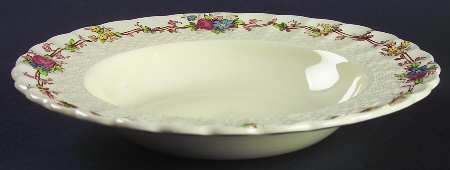 Hazel Dell Cream Rim Soup Bowl