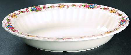 Hazel Dell Cream 8" Oval Vegetable Bowl