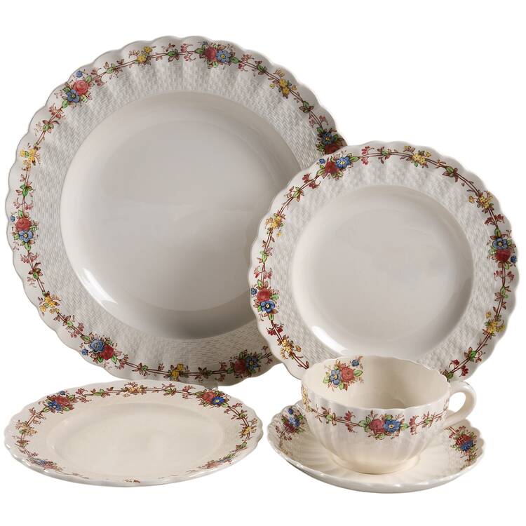 Hazel Dell Off White 5 Piece Place Setting