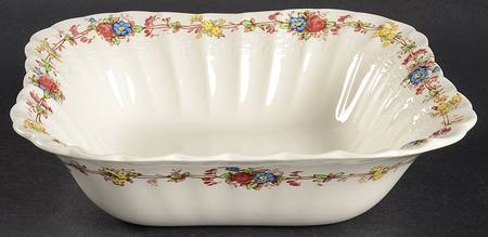 Hazel Dell Off White 8" Square Vegetable Bowl