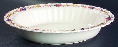 Hazel Dell Off White 11" Oval Vegetable Bowl