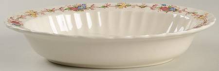 Hazel Dell Off White 8" Oval Vegetable Bowl