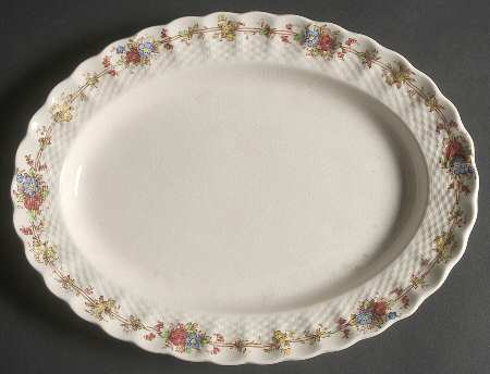 Hazel Dell Off White 11" Oval Serving Platter