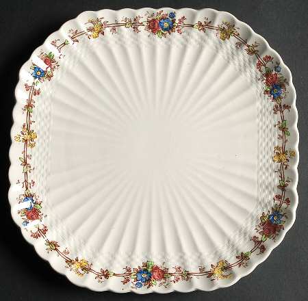 Hazel Dell Off White Square Luncheon Plate