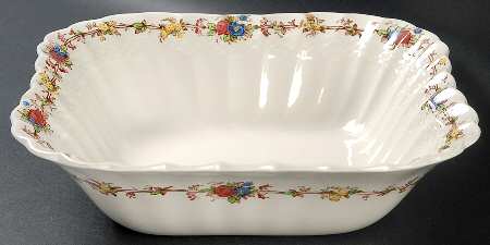 Hazel Dell Off White 9" Square Vegetable Bowl