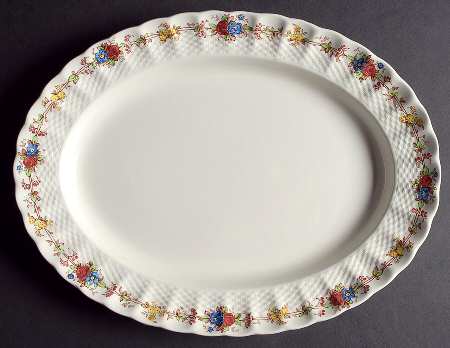 Hazel Dell Off White 13" Oval Serving Platter