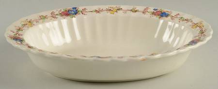 Hazel Dell Off White 9" Oval Vegetable Bowl