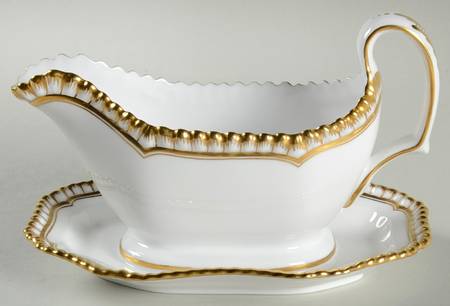 Hallmark (Gadroon Shape) Gravy Boat with Attached Underplate
