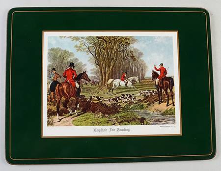 Herring Hunt, The Hunt (Green, Scalloped) Corkboard Placemat