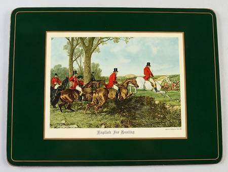 Herring Hunt, The Hunt (Green, Scalloped) Corkboard Placemat