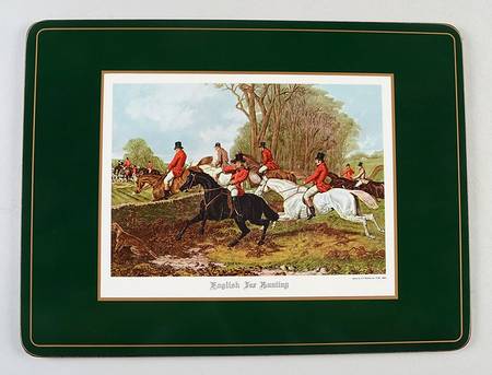 Herring Hunt, The Hunt (Green, Scalloped) Corkboard Placemat