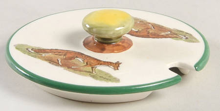 Herring Hunt, The Hunt (Green, Scalloped) Lid for Jam/Jelly