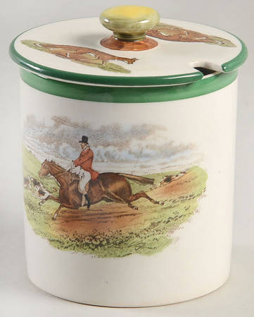 Herring Hunt, The Hunt (Green, Scalloped) Jam/Jelly & Lid