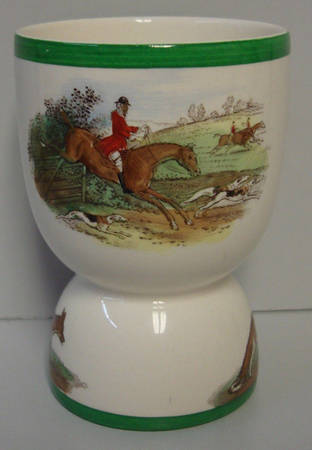 Herring Hunt, The Hunt (Green, Scalloped) Double Egg Cup