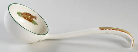 Herring Hunt, The Hunt (Green, Scalloped) Tureen Ladle