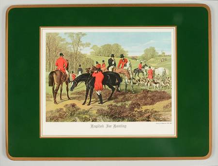 Herring Hunt, The Hunt (Green, Scalloped) Corkboard Placemat