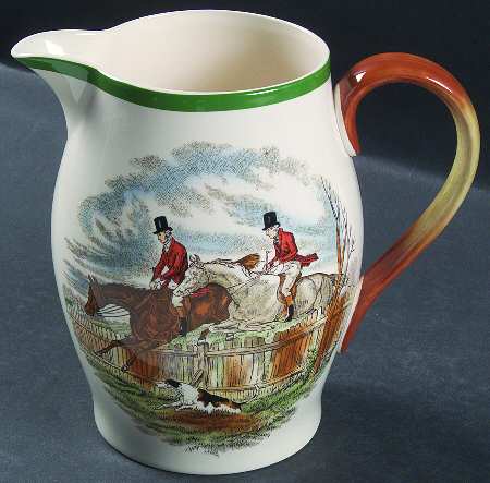 Herring Hunt, The Hunt (Green, Scalloped) 40 Oz Liverpool Jug