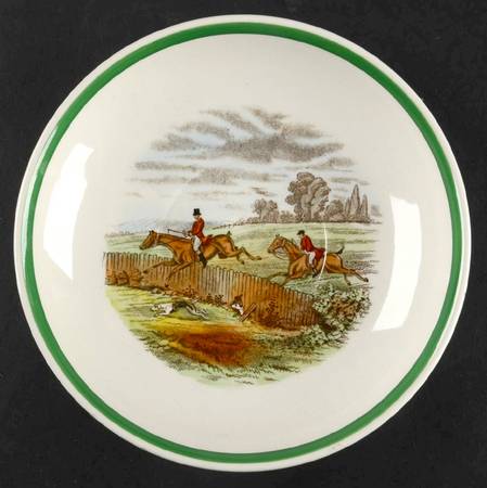 Herring Hunt, The Hunt (Green, Scalloped) Saucer for Jumbo Cup