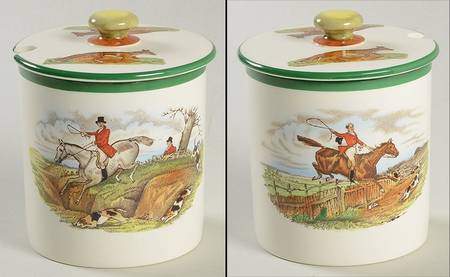 Herring Hunt, The Hunt (Green, Scalloped) Jam/Jelly & Lid