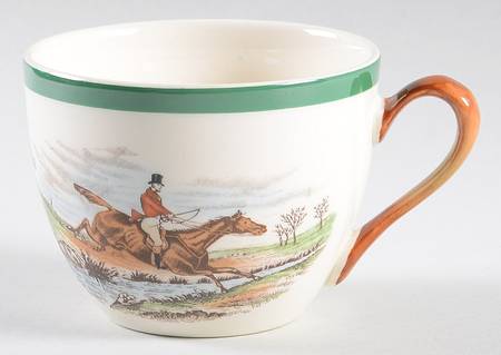 Herring Hunt, The Hunt (Green, Scalloped) Flat Cup