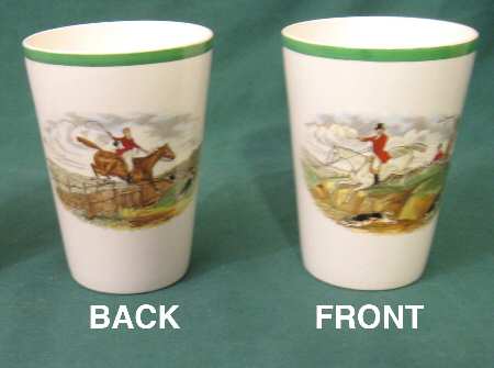 Herring Hunt, The Hunt (Green, Scalloped) Tall China Tumbler