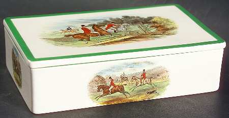 Herring Hunt, The Hunt (Green, Scalloped) Rectangular Box with Lid