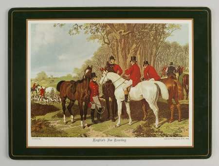 Herring Hunt, The Hunt (Green, Scalloped) Corkboard Placemat