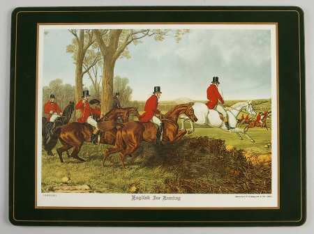 Herring Hunt, The Hunt (Green, Scalloped) Corkboard Placemat