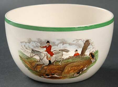 Herring Hunt, The Hunt (Green, Scalloped) Rice Bowl