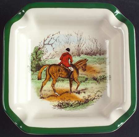 Herring Hunt, The Hunt (Green, Scalloped) 4" Ashtray