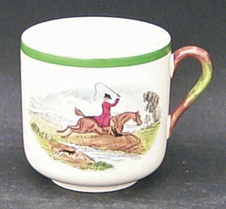 Herring Hunt, The Hunt (Green, Scalloped) Flat Demitasse Cup