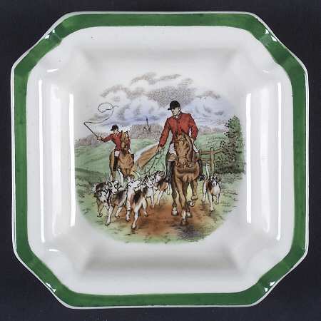 Herring Hunt, The Hunt (Green, Scalloped) 4" Ashtray